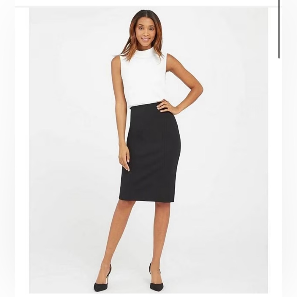 Spanx Black Pencil Skirt New with Tags size L